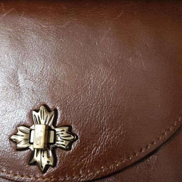 Patricia Nash Colli Large Brown Leather Wallet Clutch - Picture 8 of 10